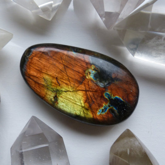 Labradorite Palm Stone (#106)