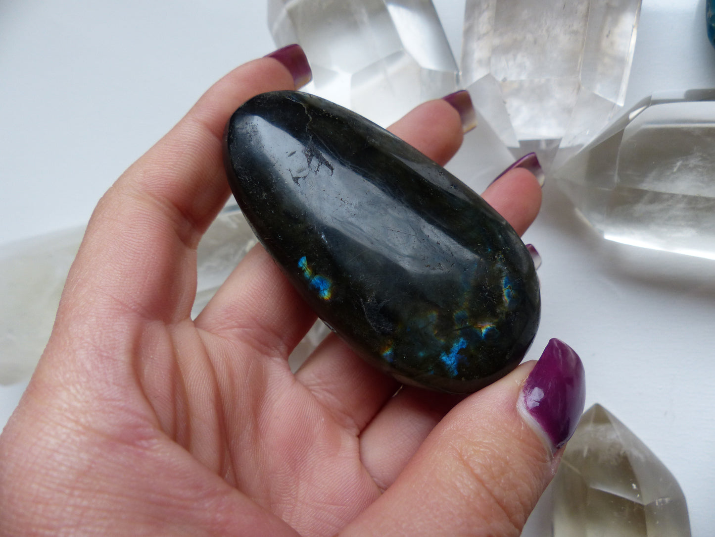 Labradorite Palm Stone (#106)
