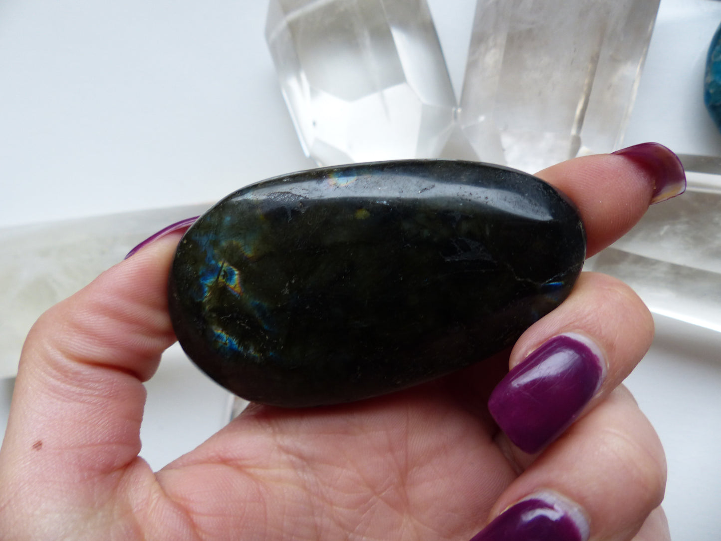 Labradorite Palm Stone (#106)