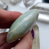 Garnierite Palm Stone with Blue Flash (#1)