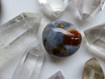Violet Flame Agate Palm Stone (#10)