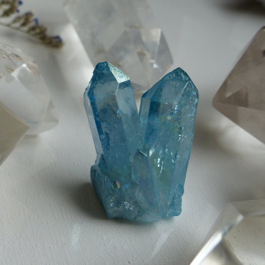 Arkansas Aqua Aura Quartz Point (#7) - Simply Affinity
