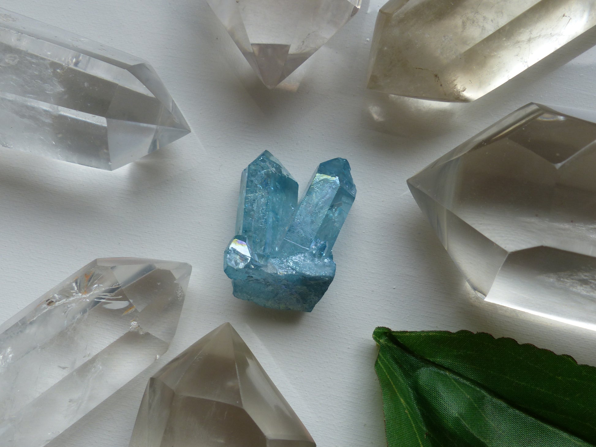 Arkansas Aqua Aura Quartz Point (#7) - Simply Affinity