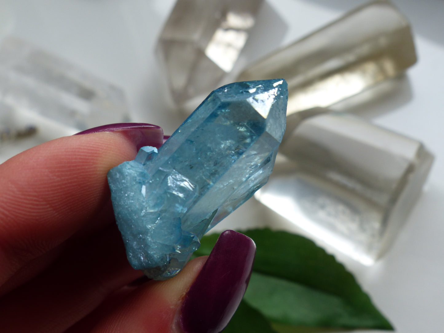 Arkansas Aqua Aura Quartz Point (#7) - Simply Affinity