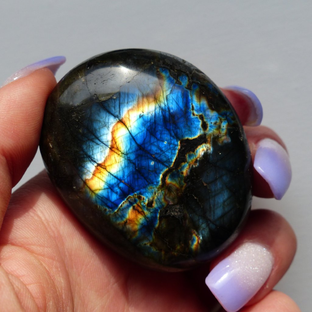 Labradorite Palm Stone (#140)