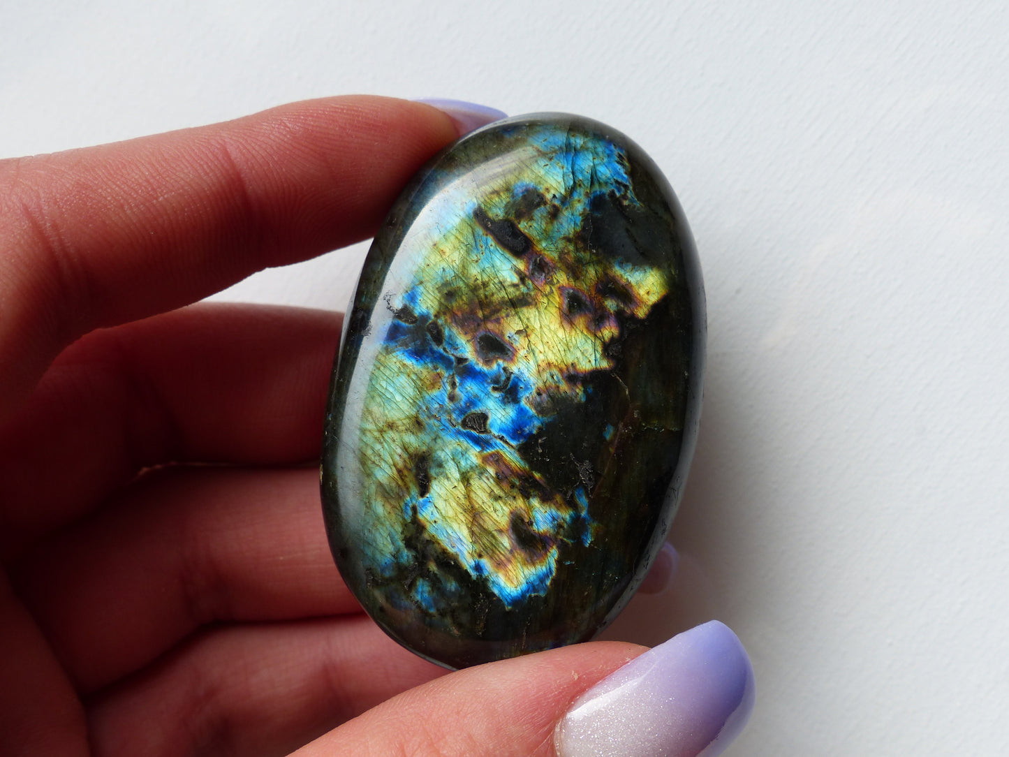 Labradorite Palm Stone (#142)