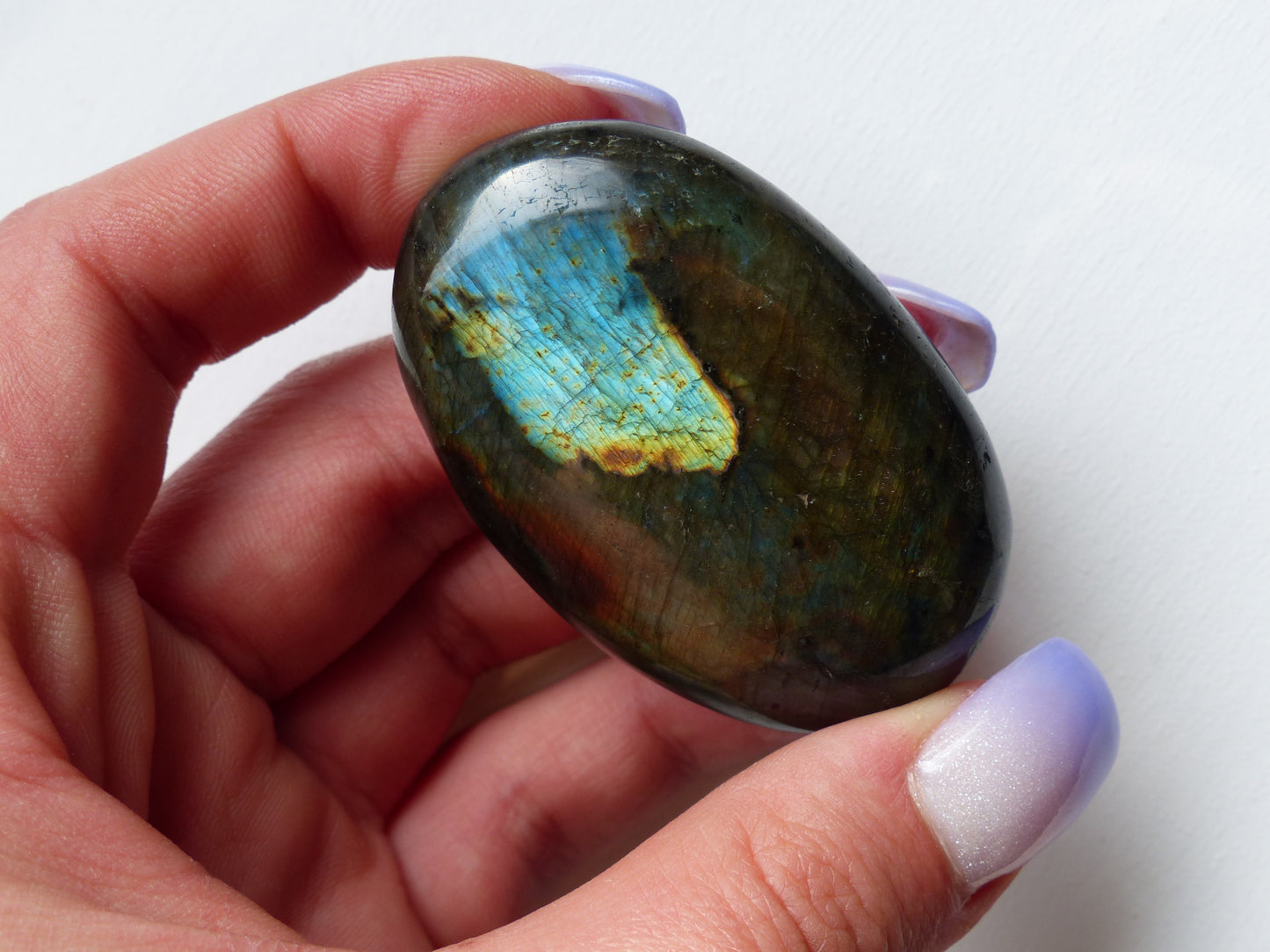 Labradorite Palm Stone (#142)