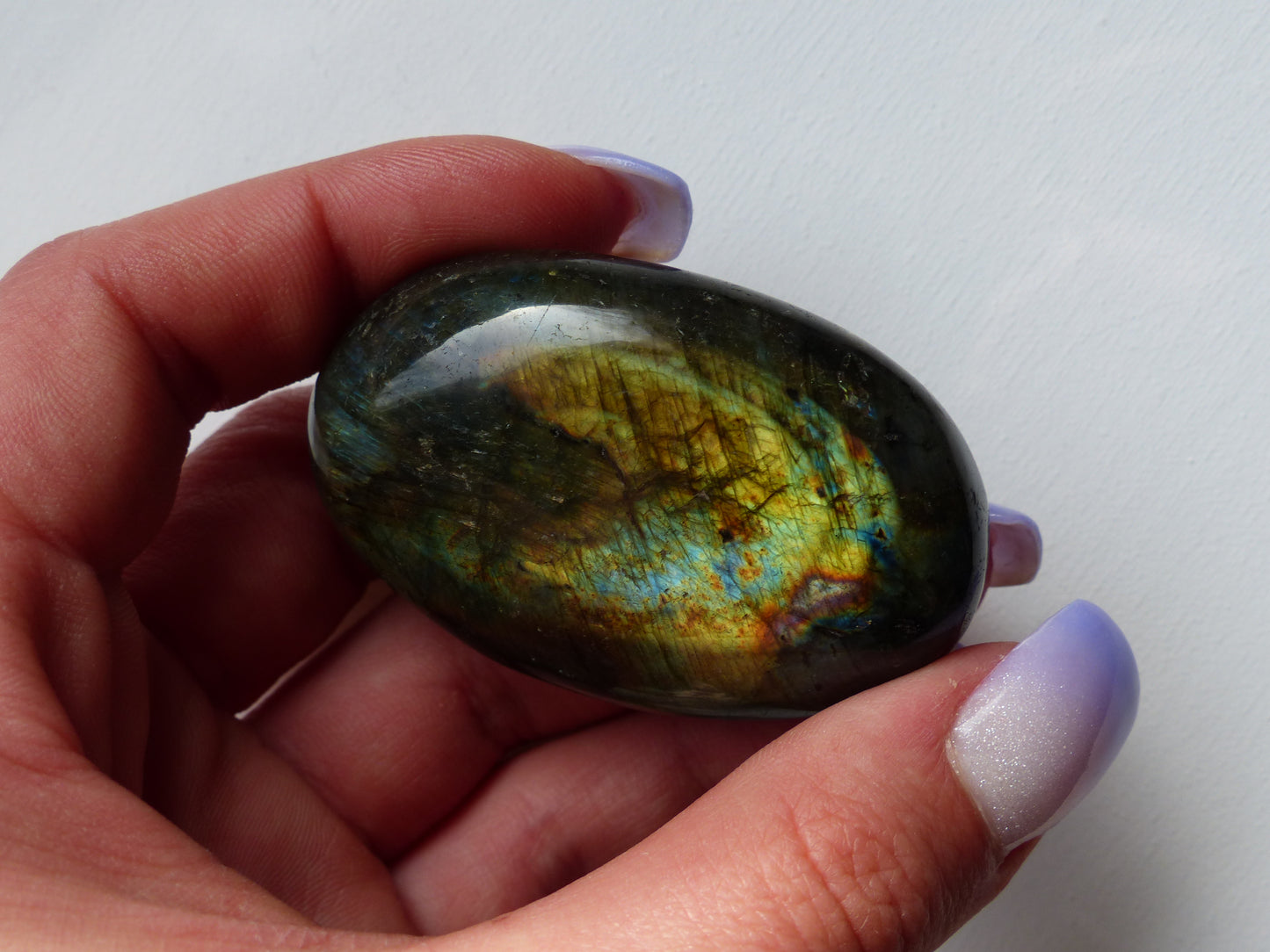Labradorite Palm Stone (#142)
