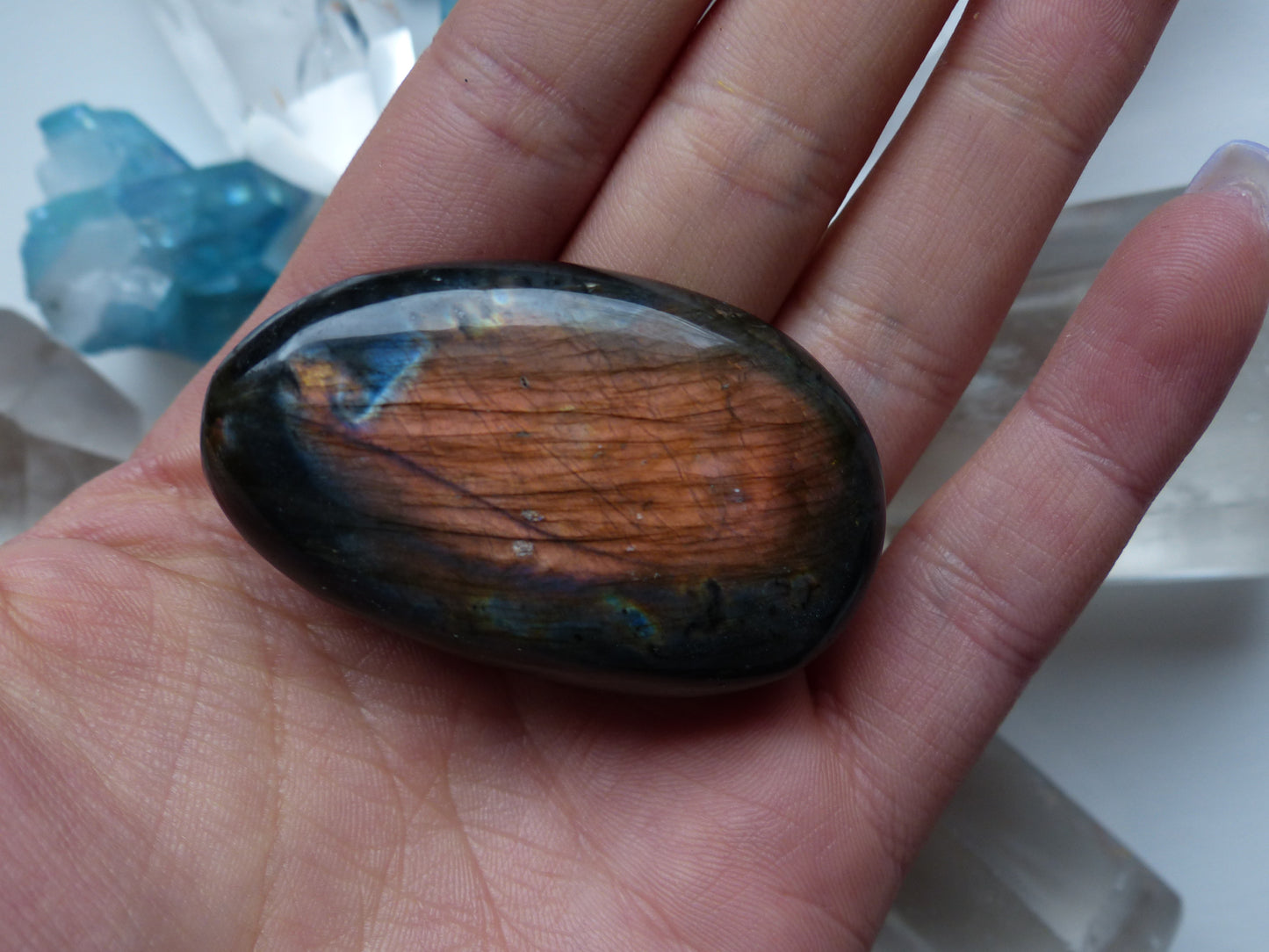 Labradorite Palm Stone (#133)