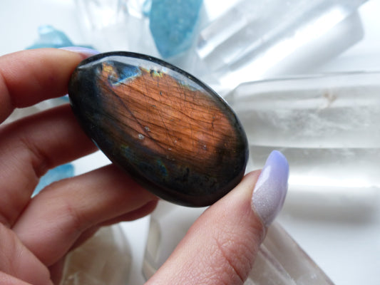 Labradorite Palm Stone (#133)