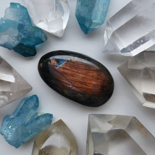 Labradorite Palm Stone (#133)