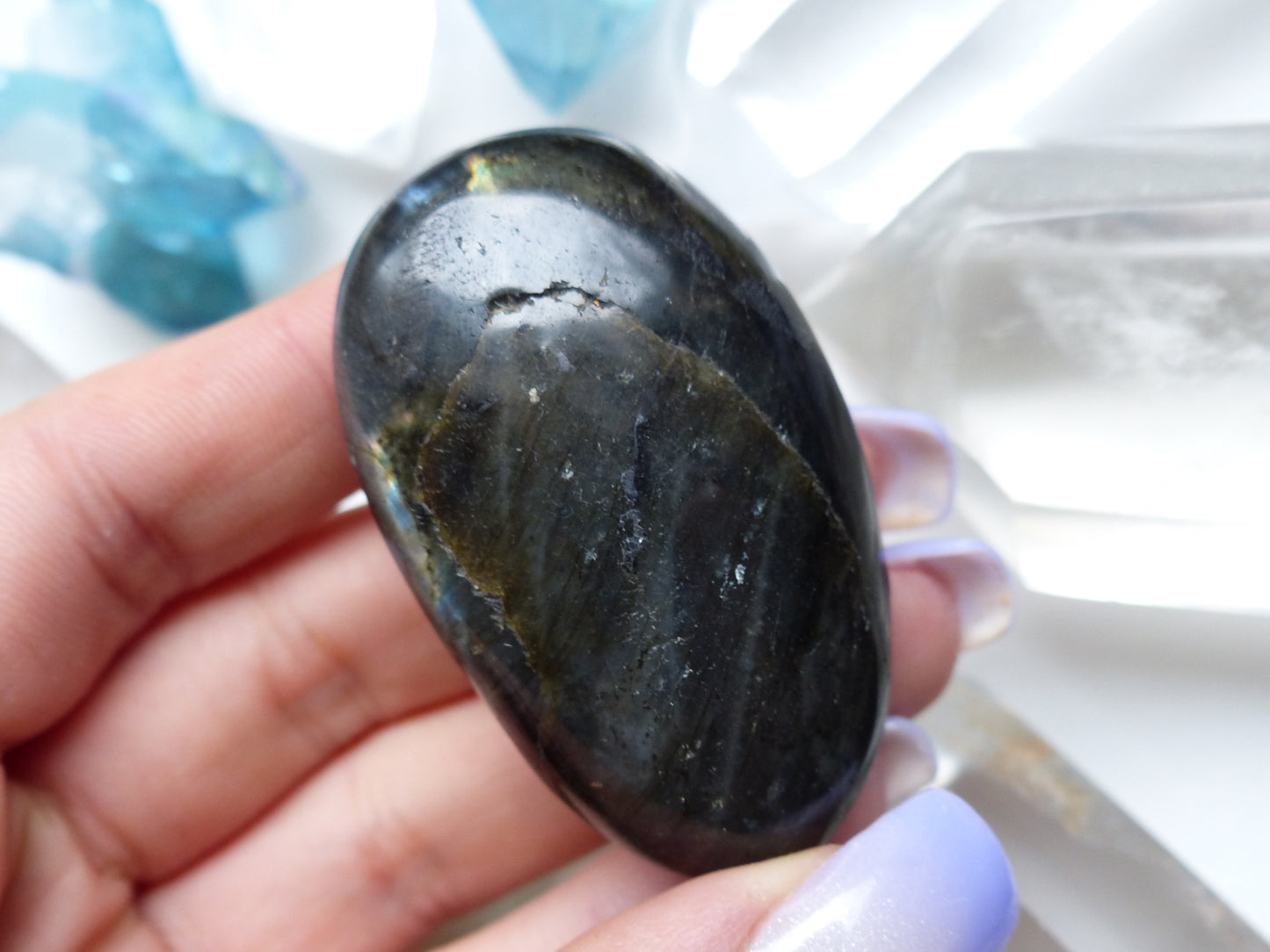 Labradorite Palm Stone (#133)