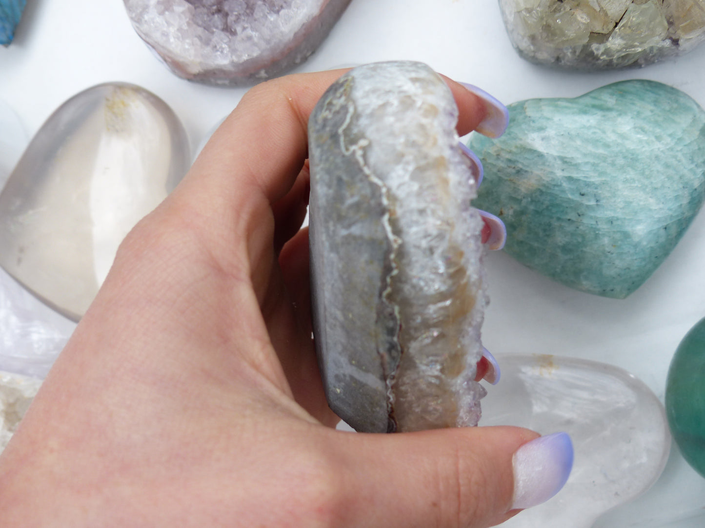 Amethyst Geode Heart (#12) - Simply Affinity