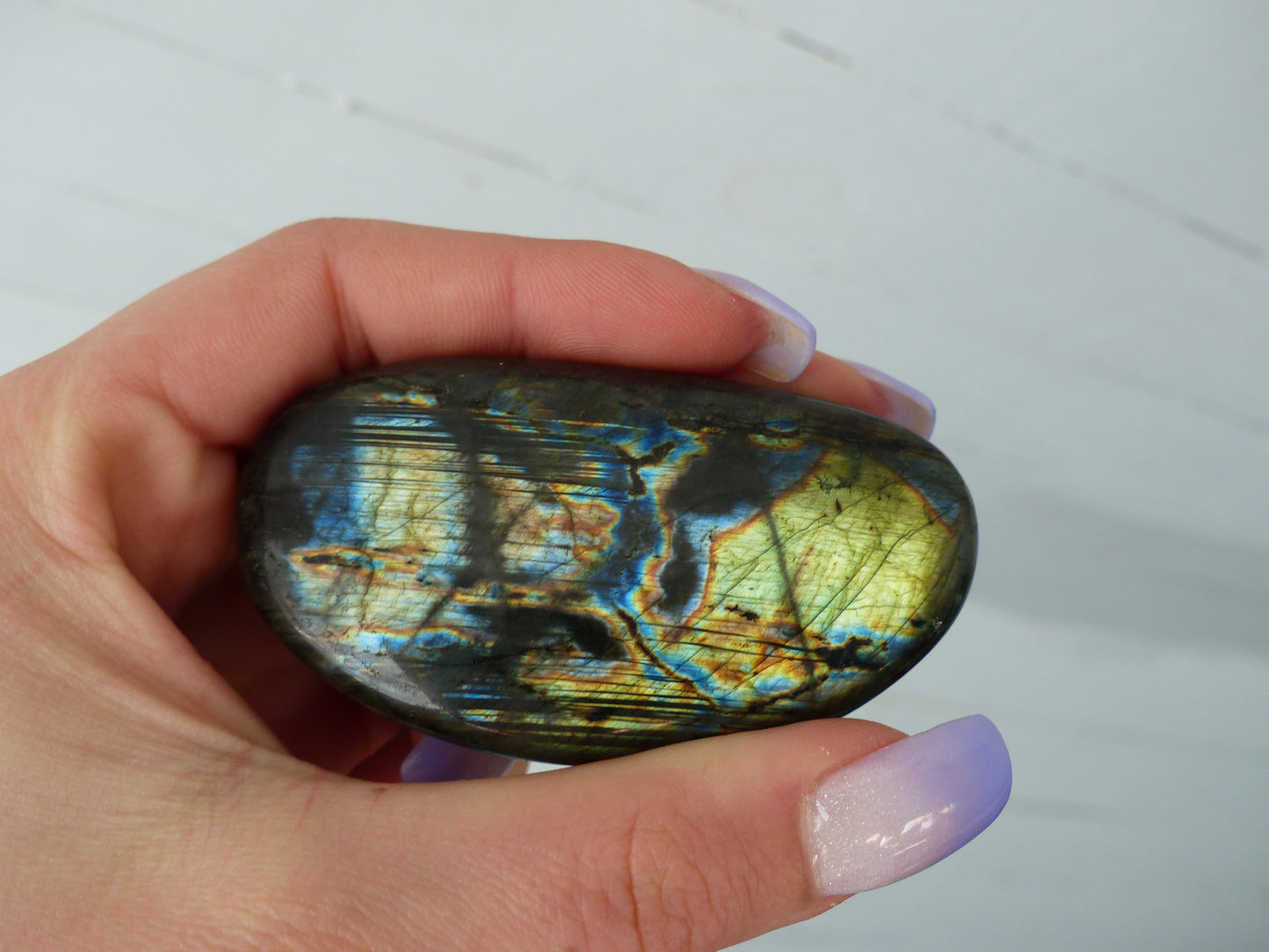 Labradorite Palm Stone (#126)
