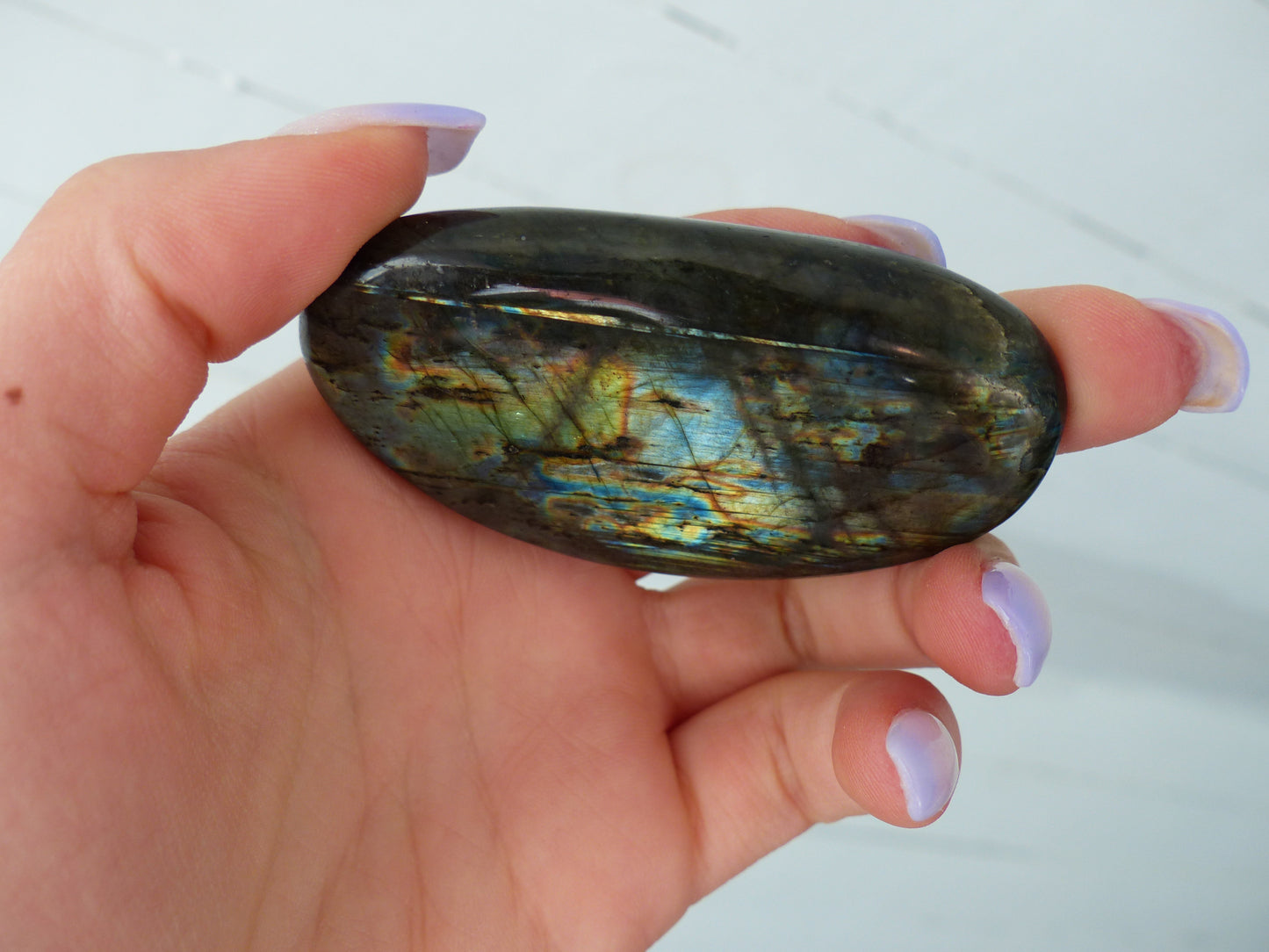 Labradorite Palm Stone (#126)