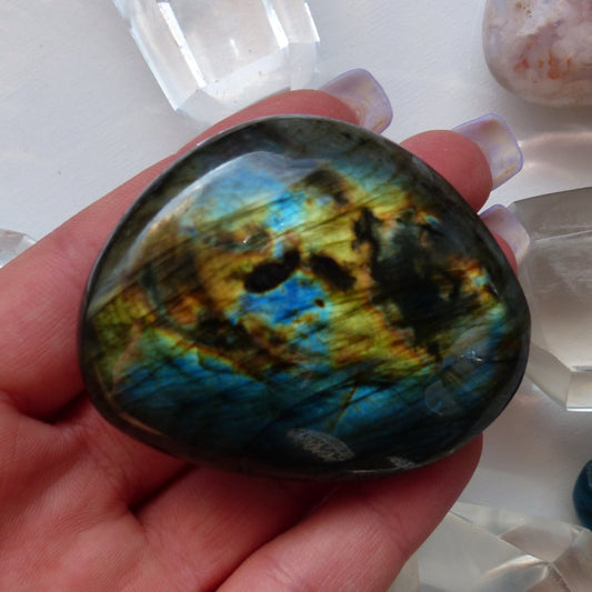 Labradorite Palm Stone (#124)