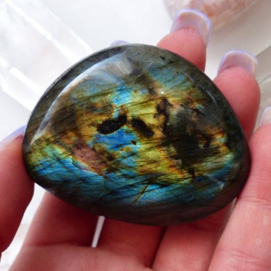 Labradorite Palm Stone (#124)