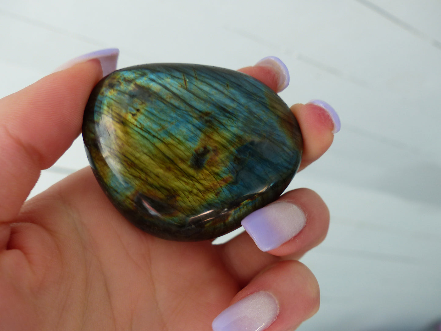 Labradorite Palm Stone (#124)