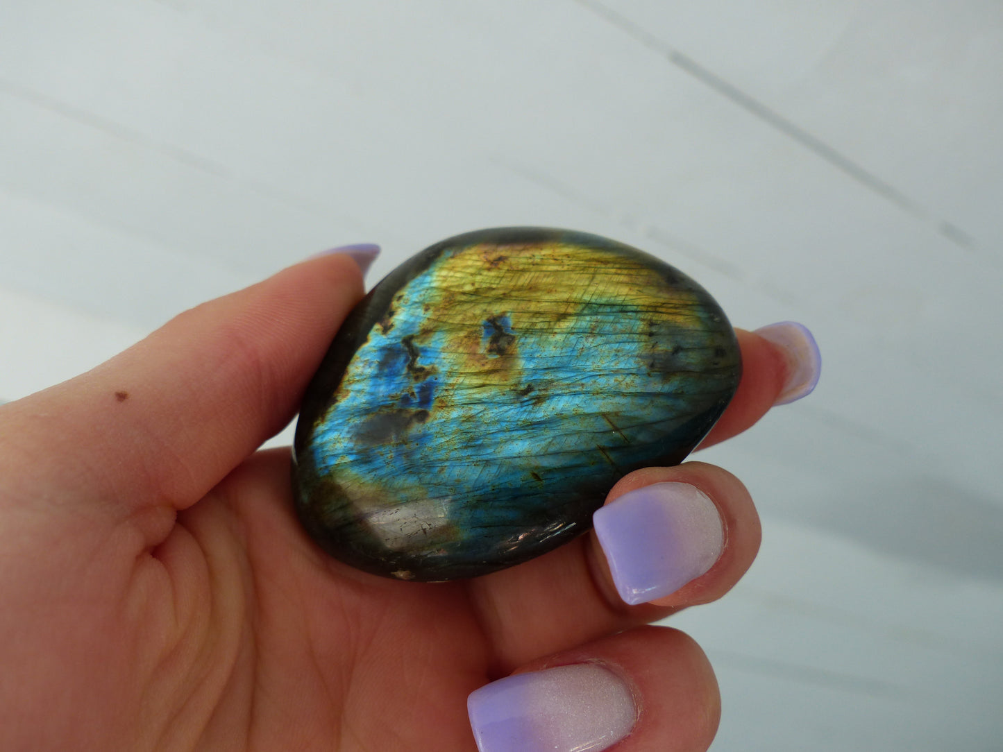 Labradorite Palm Stone (#124)