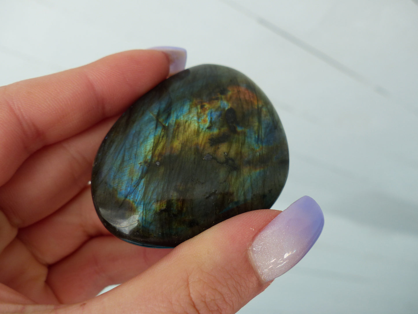 Labradorite Palm Stone (#124)