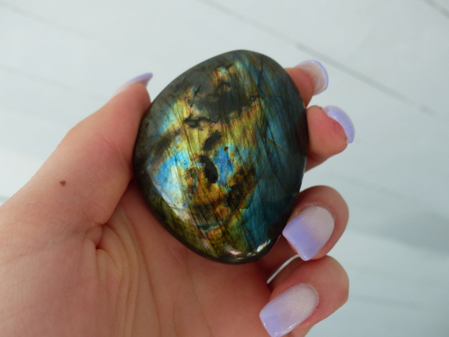 Labradorite Palm Stone (#124)