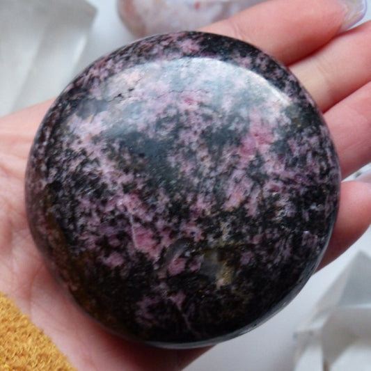 Rhodonite Palm Stone (#1)