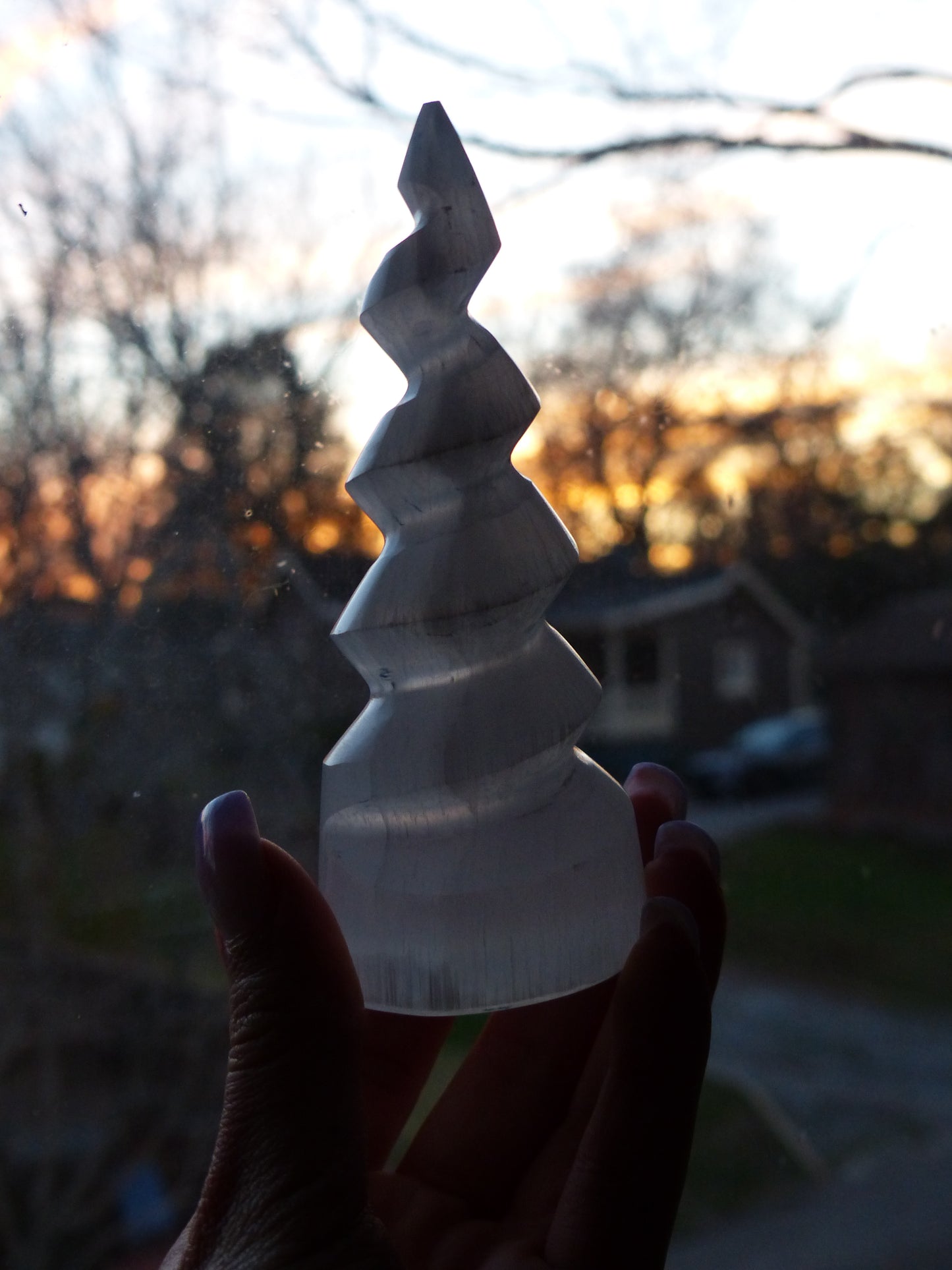 Selenite Unicorn Horn (#2)