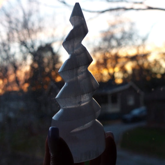 Selenite Unicorn Horn (#2)