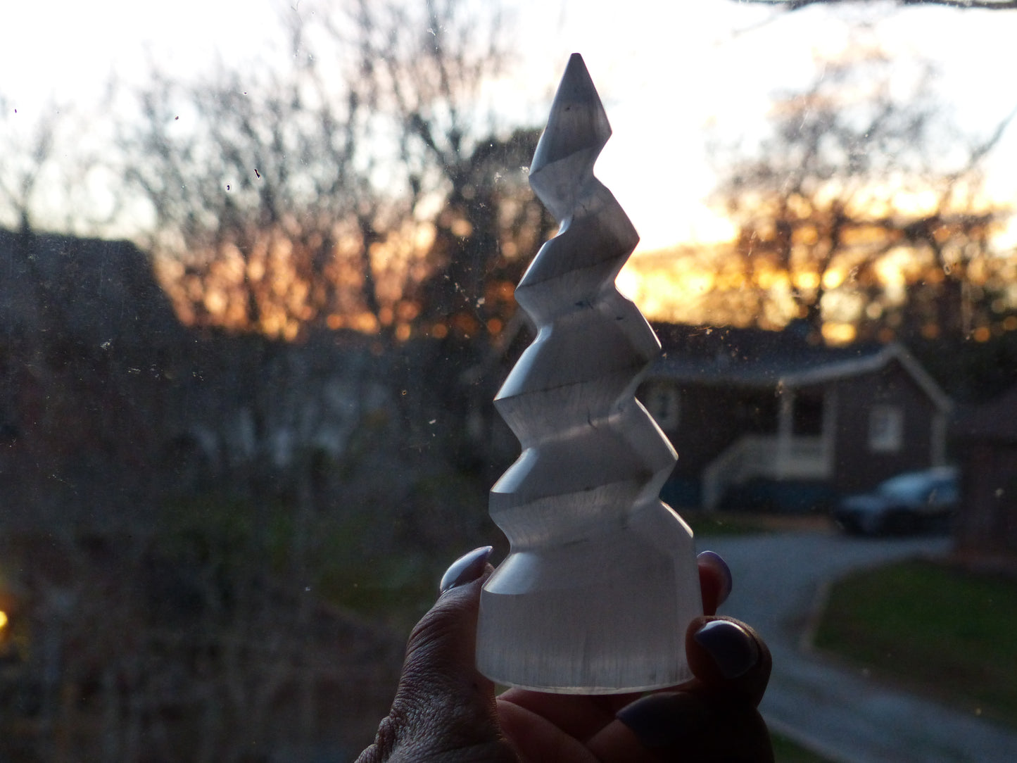 Selenite Unicorn Horn (#2)