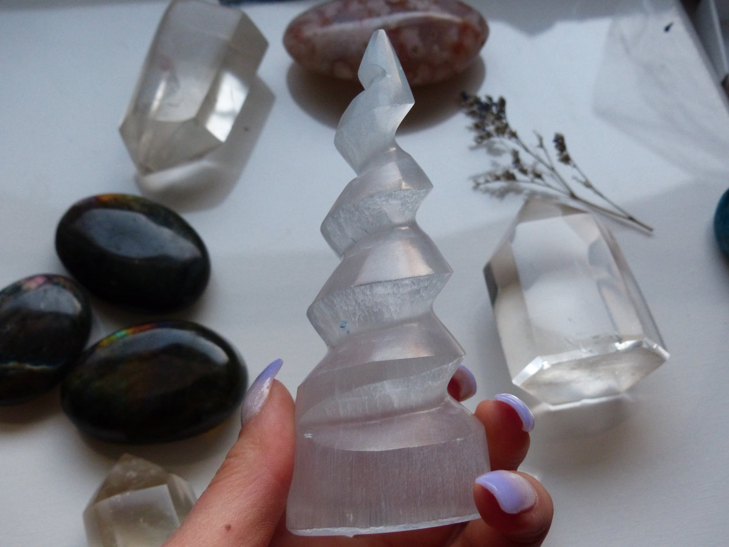 Selenite Unicorn Horn (#2)