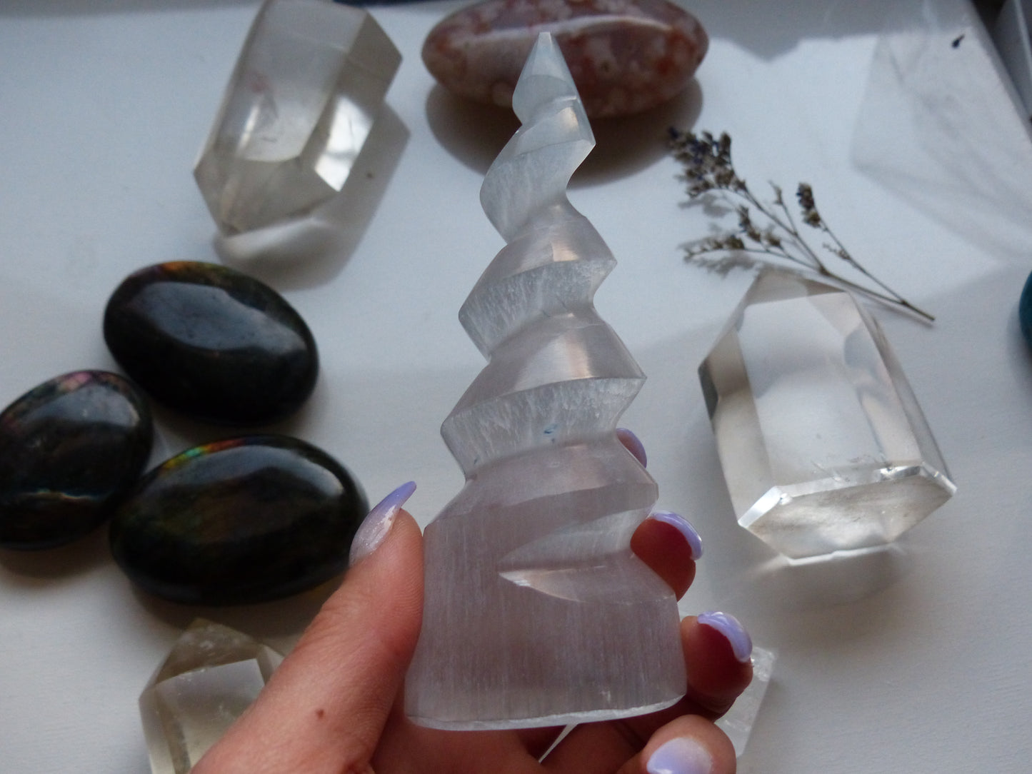Selenite Unicorn Horn (#2)