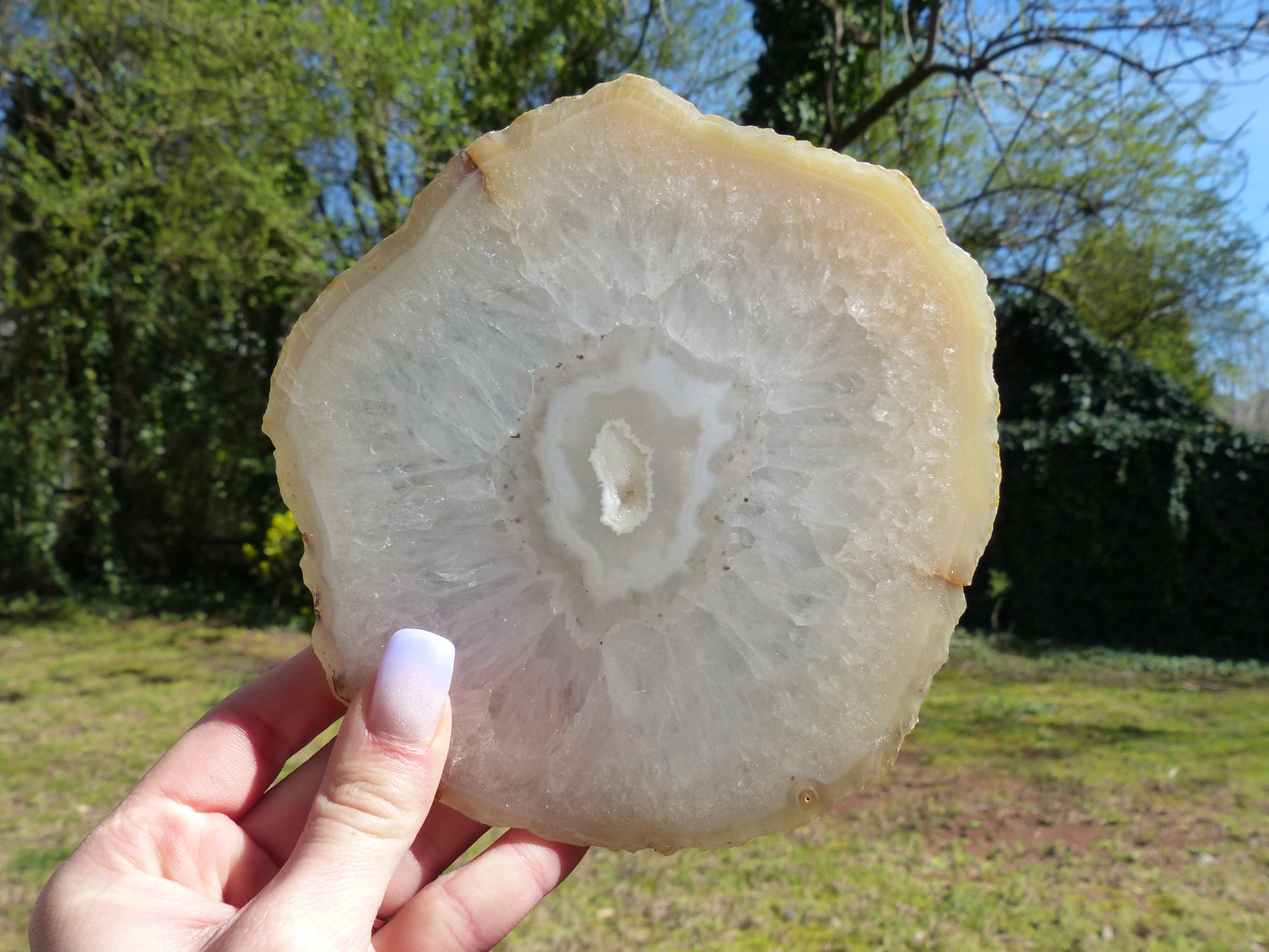 Agate Slice with Druzy Inclusions (#4) - Simply Affinity