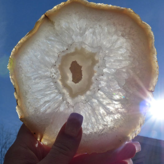 Agate Slice with Druzy Inclusions (#4) - Simply Affinity