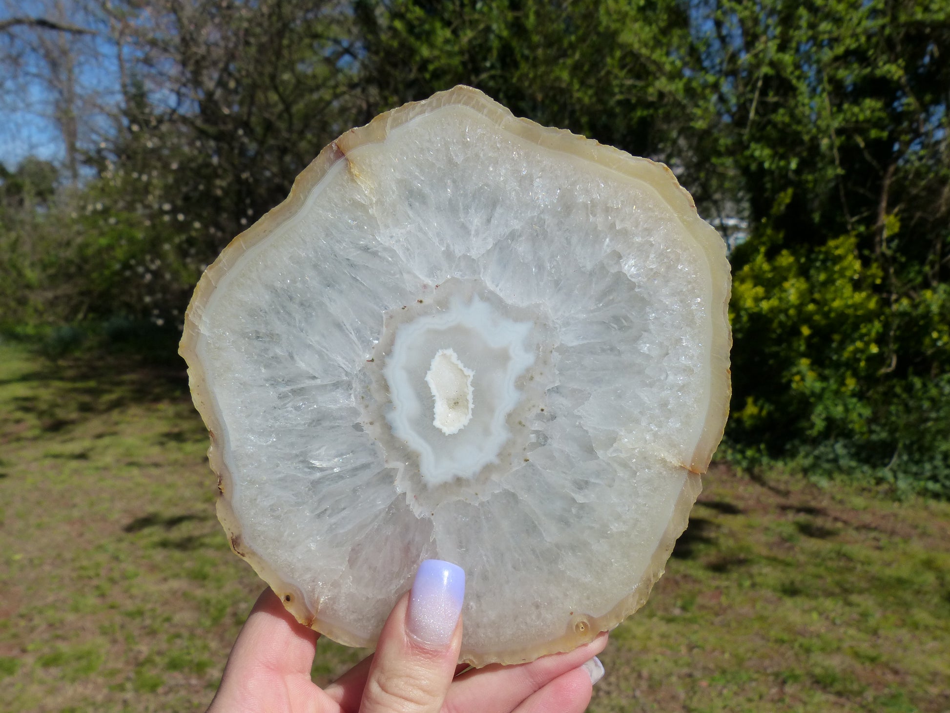 Agate Slice with Druzy Inclusions (#4) - Simply Affinity
