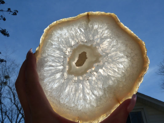 Agate Slice with Druzy Inclusions (#4) - Simply Affinity