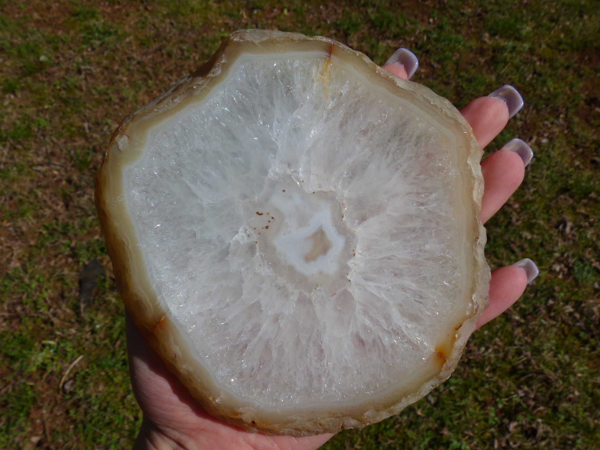 Agate Slice with Druzy Inclusions (#4) - Simply Affinity