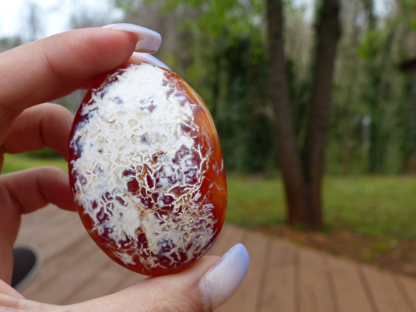Carnelian Palm Stone (#8)