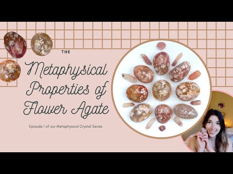 Flower Agate Palm Stone (#1)