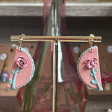 Pink Rose Earrings - Simply Affinity