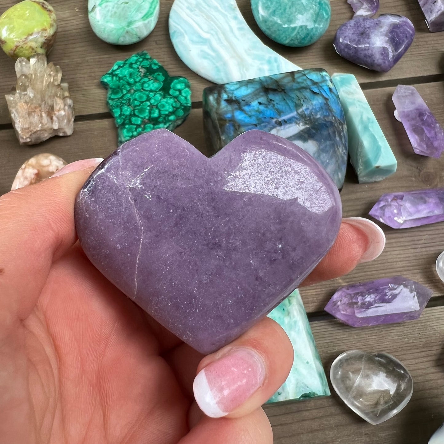 Lepidolite Heart (#1) - Simply Affinity