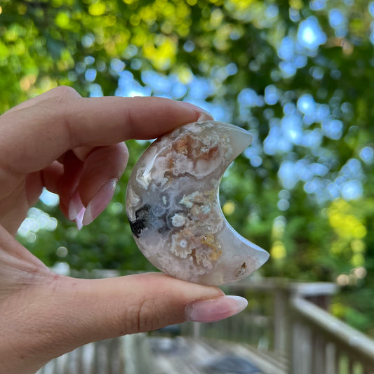 Flower Agate Moon (#2) - Simply Affinity