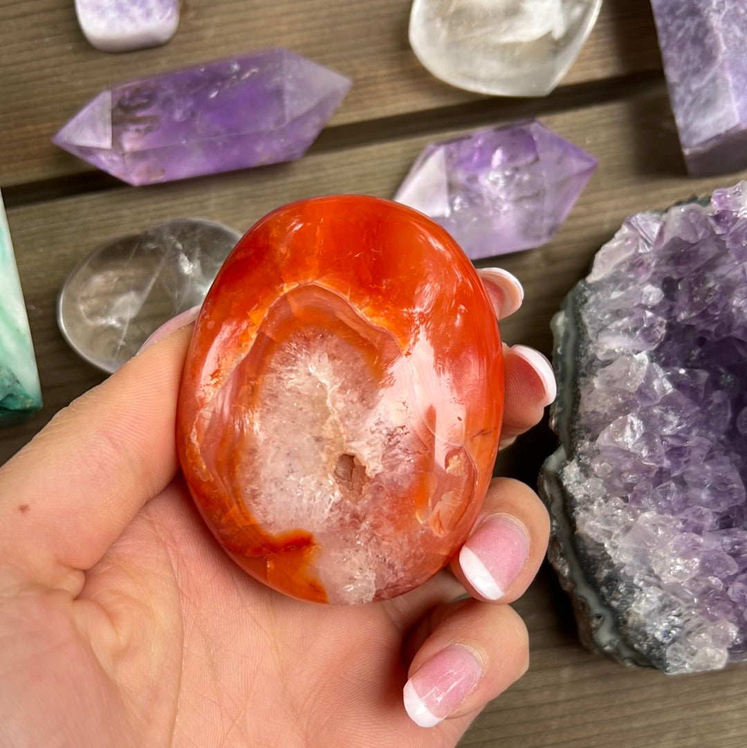 Carnelian Palm Stone (#10) - Simply Affinity