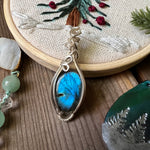 Blue Labradorite Pendant - Wire-wrapped in Sterling Silver - Simply Affinity