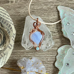 Wire-Wrapped Blue Lace Agate Pendant - Ready to Ship - Simply Affinity