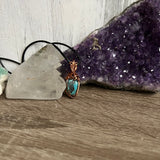 Turquoise Pendant - Wire-Wrapped in Copper - Simply Affinity