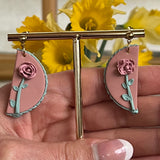 Pink Rose Earrings - Simply Affinity