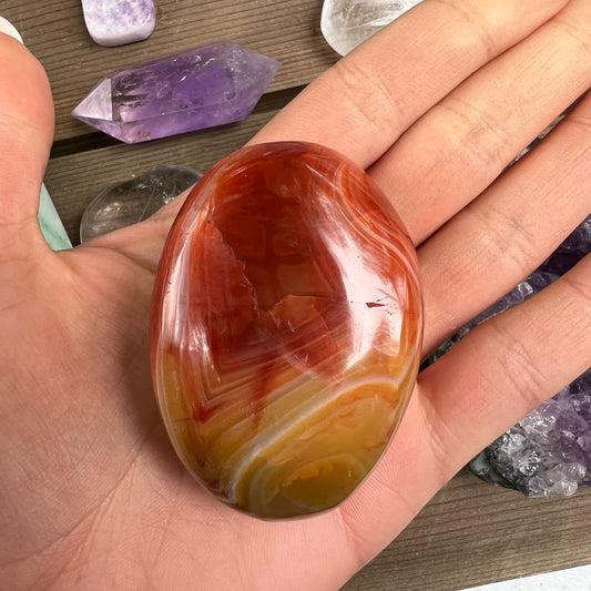 Carnelian Palm Stone (#12) - Simply Affinity