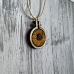 Mini Embroidered Sunflower Necklace - Simply Affinity