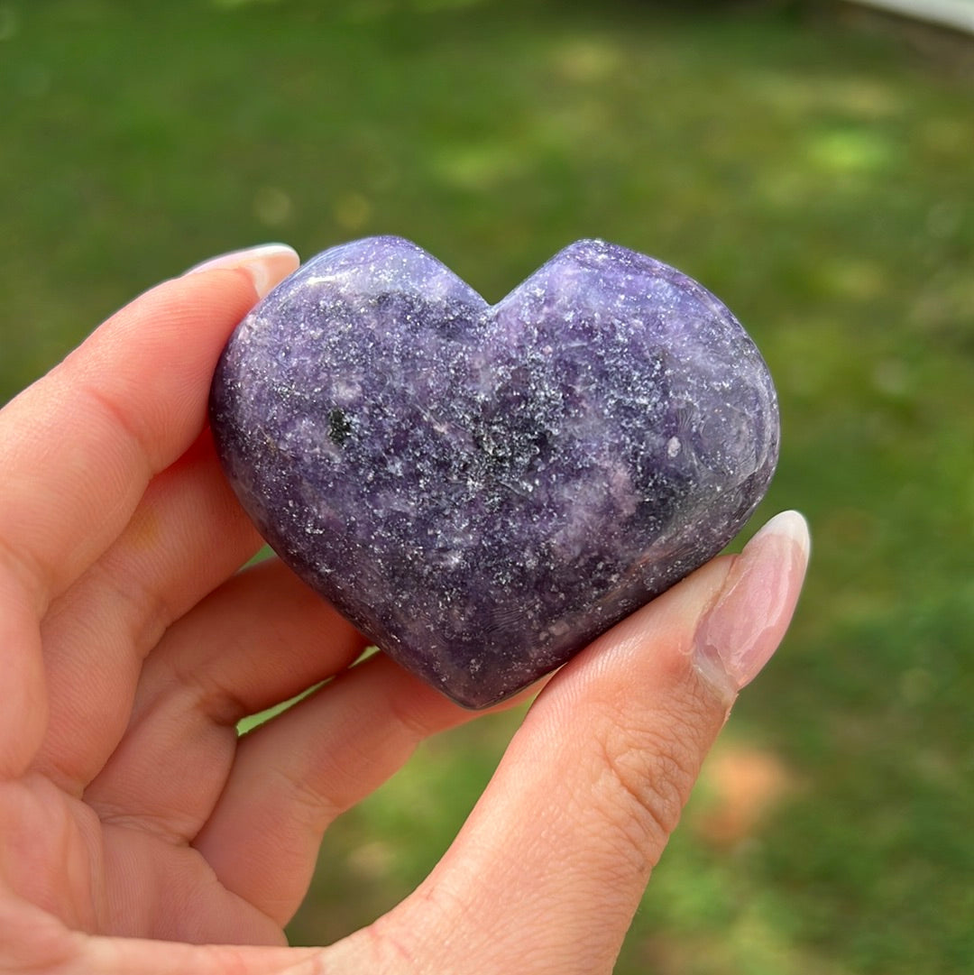 Lepidolite Heart (#3) - Simply Affinity