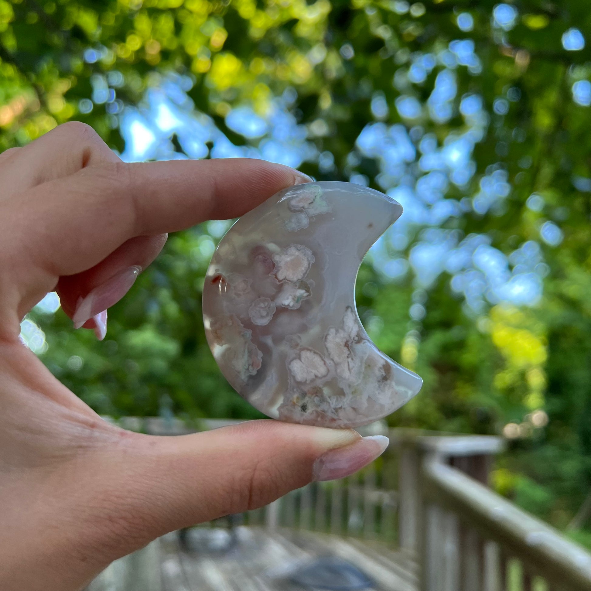 Flower Agate Moon (#3) - Simply Affinity